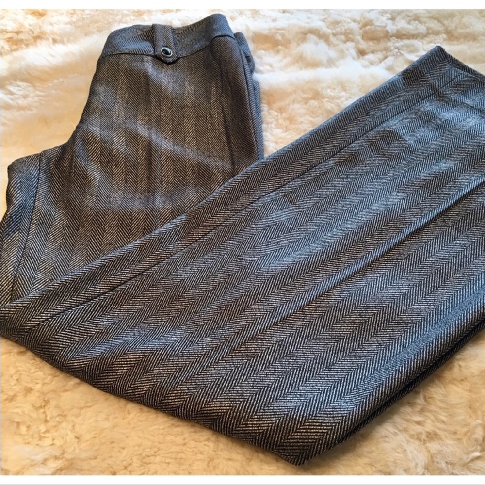White House Black Market Herringbone Slacks - Picture 3 of 6